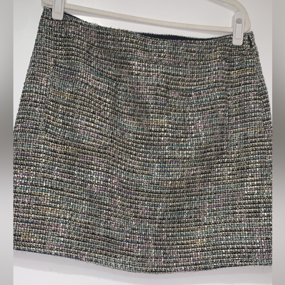 NWT Ann Taylor LOFT Metallic Threads Pencil Skirt Size 14 Two Front Pockets NWT - Picture 5 of 10